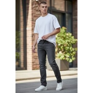 PAIGE FEDERAL -NWOT Mens Grey Wash Denim Jeans Size 32 Made in USA; RET $208